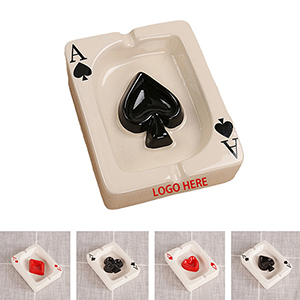 Creative Poker Ceramic Cigarette Ashtray