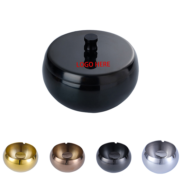 Stainless Steel Outdoor Ashtray With Lid - Large