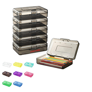 Large Plastic Pencil Case with Lid, Clear Pencil Container